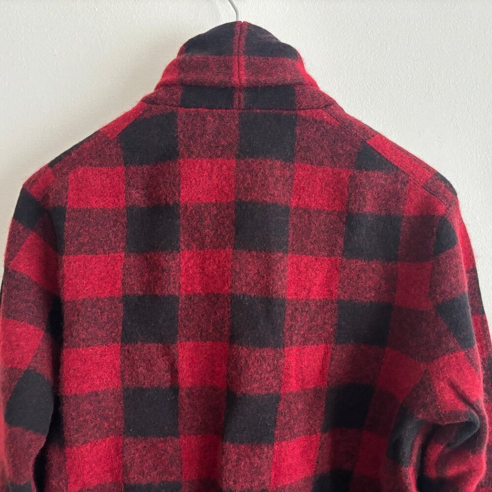 $698 Polo Ralph Lauren Skeet Buffalo Plaid Wool Shawl Collar Cardigan - Medium - Picture 11 of 12